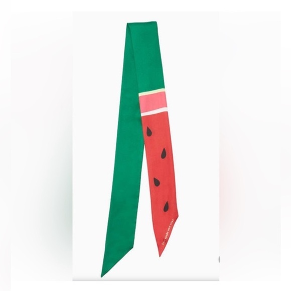 NWT Silk Kate Spade New York Watermelon 🍉 Twilly/ Scarf SOLD OUT online & HTF - Picture 1 of 2